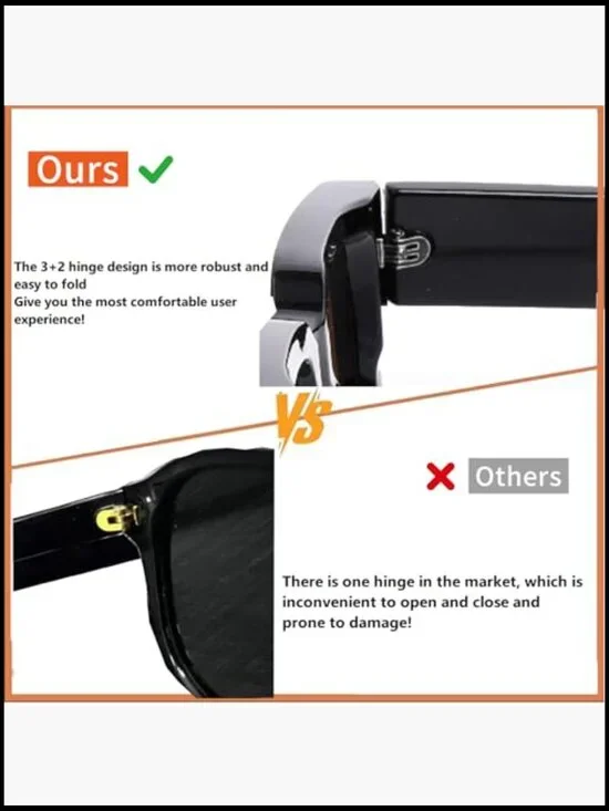 Retro Square Sunglasses with Thick Frame, UV Protection, Unisex - Picture 3 of 7